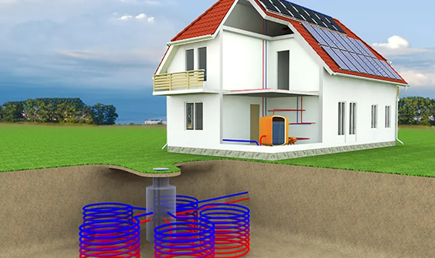 Geothermal energy installation